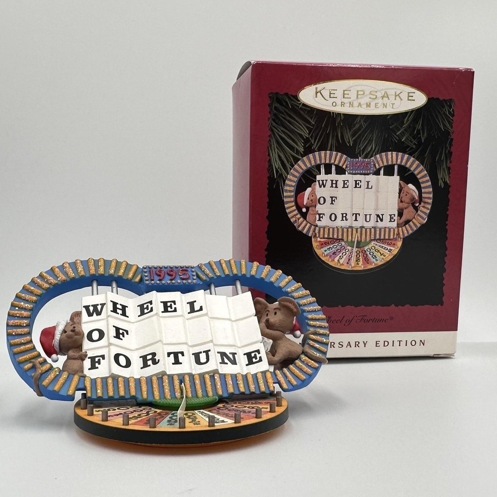 Vintage Hallmark Keepsake Wheel Of Fortune Ornament 1995 20 Years 1975-1995‎